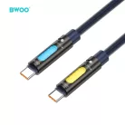 240W BWOO Type C - Type C illatos Adatkábel RGB világítással fekete X325C-C