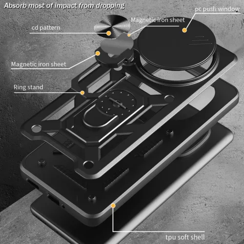 Honor Magic8 Pro Rózsaarany Techsuit CamShield Sorozat tok