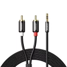 3.5mm - 2 x RCA Audio Kábel UGREEN AV116, 1m, Fekete