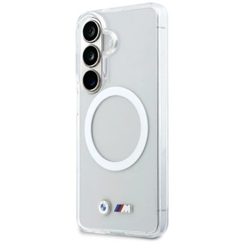 Samsung Galaxy S26 Átlátszó BMW M IML Metal Metal Logo Mágneses tok
