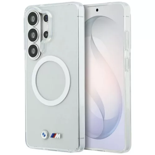 Samsung Galaxy S26 Ultra Átlátszó BMW M IML Fém Logós Mágneses Tok