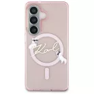 Samsung Galaxy S26 Pink Karl Lagerfeld IML Choupette Karl Script Logo Mágneses tok