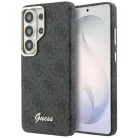 Samsung Galaxy S26 Ultra fekete Guess PU 4G Script Metal Logo Mágneses Tok