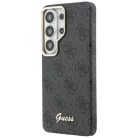 Samsung Galaxy S26 Ultra fekete Guess PU 4G Script Metal Logo Mágneses Tok
