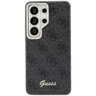 Samsung Galaxy S26 Ultra fekete Guess PU 4G Script Metal Logo Mágneses Tok