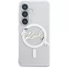 Samsung Galaxy S26 átlátszó Karl Lagerfeld IML Choupette Karl Script Logo Mágneses tok