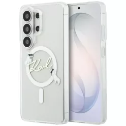   Samsung Galaxy S26 Ultra Átlátszó Karl Lagerfeld IML Choupette Karl Script Logo Mágneses Tok