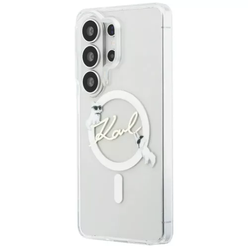 Samsung Galaxy S26 Ultra Átlátszó Karl Lagerfeld IML Choupette Karl Script Logo Mágneses Tok