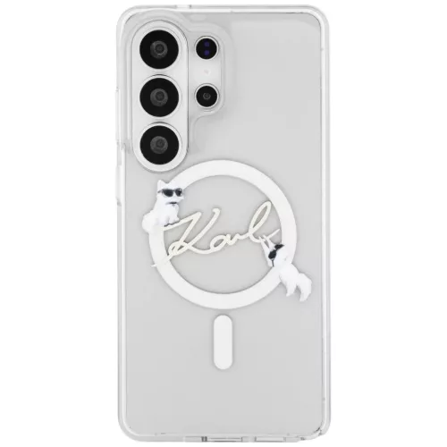 Samsung Galaxy S26 Ultra Átlátszó Karl Lagerfeld IML Choupette Karl Script Logo Mágneses Tok