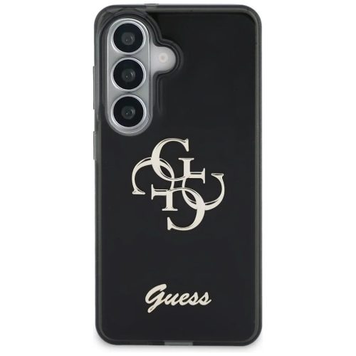 Samsung Galaxy S26 Fekete Guess IML 4G Script Metal Logo tok