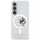 Samsung Galaxy S26 Átlátszó Karl Lagerfeld IML Choupette Peekaboo Logo Mágneses tok