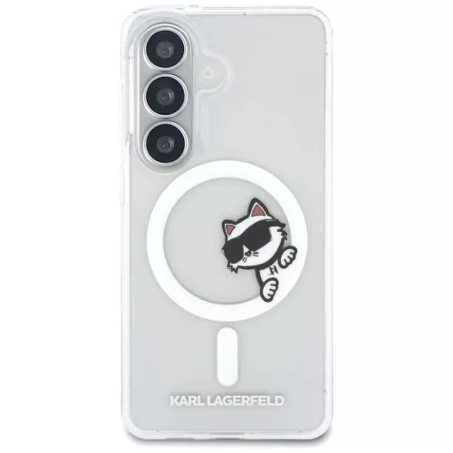 Samsung Galaxy S26 Átlátszó Karl Lagerfeld IML Choupette Peekaboo Logo Mágneses tok