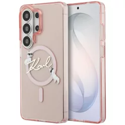   Samsung Galaxy S26 Ultra Rózsaszín Karl Lagerfeld IML Choupette Karl Script Logo Mágneses tok