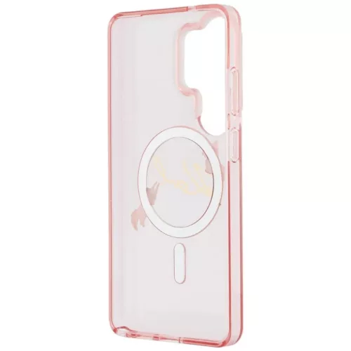 Samsung Galaxy S26 Ultra Rózsaszín Karl Lagerfeld IML Choupette Karl Script Logo Mágneses tok