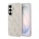 Samsung Galaxy S26 Rózsaszín Guess PU Bőr 4G Arany Keret Mágneses tok