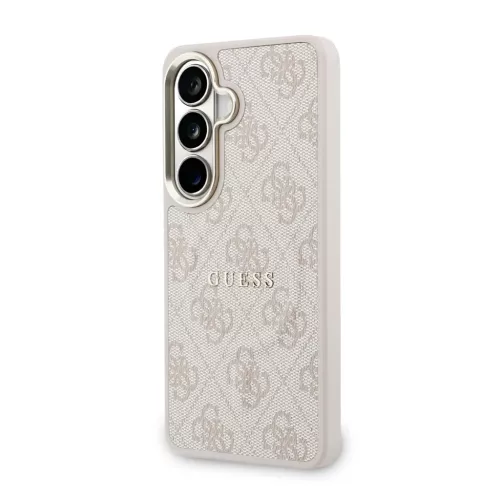Samsung Galaxy S26 Rózsaszín Guess PU Bőr 4G Arany Keret Mágneses tok