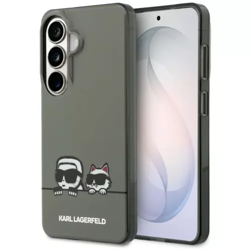Samsung Galaxy S26 fekete Karl Lagerfeld IML K&CH Peekaboo Logo Mágneses Tok