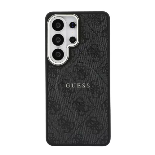 Samsung Galaxy S26 Ultra Fekete Guess PU Leather 4G Gold Frame Mágneses tok