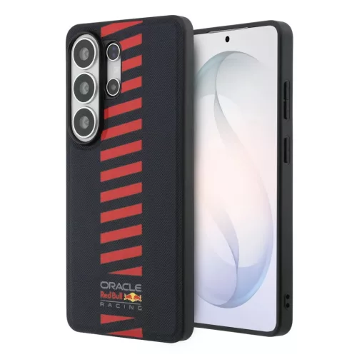 Samsung Galaxy S26 Ultra Sötétkék Red Bull PU bőr rácsos Powerbar mágneses tok