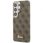Samsung Galaxy S26 Ultra barna Guess PU 4G Script Metal Logo mágneses tok