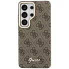 Samsung Galaxy S26 Ultra barna Guess PU 4G Script Metal Logo mágneses tok