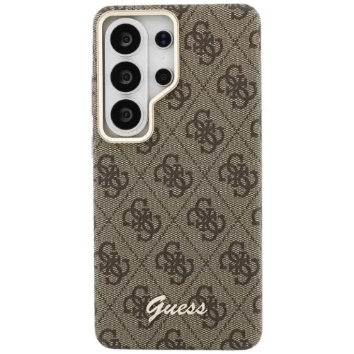 Samsung Galaxy S26 Ultra barna Guess PU 4G Script Metal Logo mágneses tok