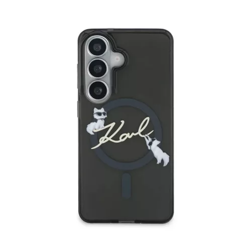 Samsung Galaxy S26 Karl Lagerfeld IML Choupette Karl Script Logo mágneses tok