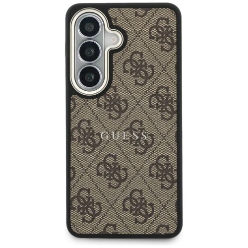 Samsung Galaxy S26 Barna Guess PU Leather 4G Arany Keretes Mágneses tok