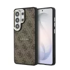 Samsung Galaxy S26 Ultra Barna Guess PU Leather 4G Arany Keretes Mágneses tok