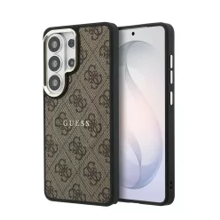   Samsung Galaxy S26 Ultra Barna Guess PU Leather 4G Arany Keretes Mágneses tok