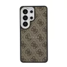 Samsung Galaxy S26 Ultra Barna Guess PU Leather 4G Arany Keretes Mágneses tok