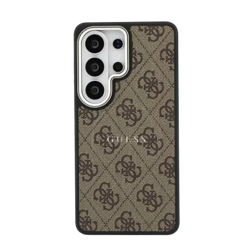 Samsung Galaxy S26 Ultra Barna Guess PU Leather 4G Arany Keretes Mágneses tok