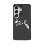 Samsung Galaxy S26 Ultra Fekete Karl Lagerfeld IML Choupette Karl Script Logo mágneses tok