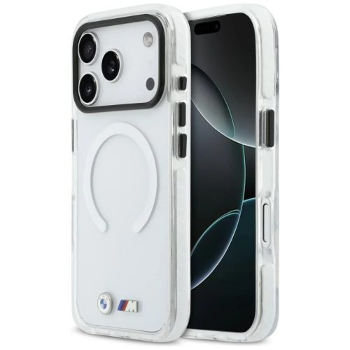 iPhone 17 Pro Max BMW M IML Shockproof Metal Logos MagSafe átlátszó tok