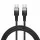 Szilikon kábel USB C - USB C Hoco 3A 60W 1 m X109 fekete