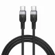 Szilikon kábel USB C - USB C Hoco 3A 60W 1 m X109 fekete