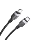 Szilikon kábel USB C - USB C Hoco 3A 60W 1 m X109 fekete