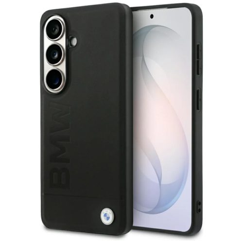 Samsung Galaxy S26 BMW bőr forró nyomásos MagSafe tok fekete