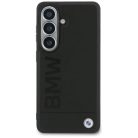 Samsung Galaxy S26 BMW bőr forró nyomásos MagSafe tok fekete