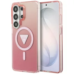   Samsung Galaxy S26 Ultra Case Guess IML Gradient Triangle MagSafe tok rózsaszín