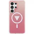 Samsung Galaxy S26 Ultra Case Guess IML Gradient Triangle MagSafe tok rózsaszín
