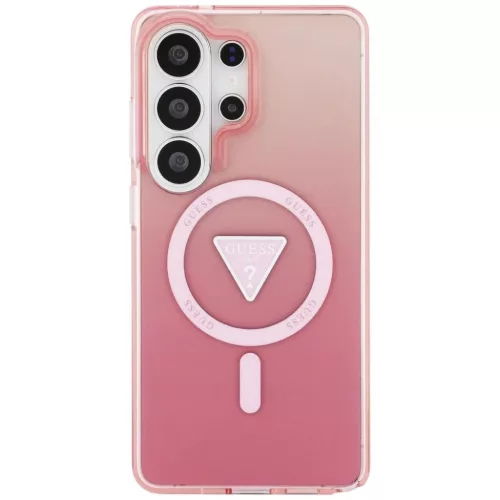 Samsung Galaxy S26 Ultra Case Guess IML Gradient Triangle MagSafe tok rózsaszín