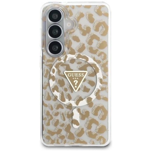 Samsung Galaxy S26 Guess IML Leopard Print háromszög barna tok