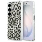 Samsung Galaxy S26 Guess IML Leopárd Mintás Háromszög Tok MagSafe fekete