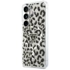 Samsung Galaxy S26 Guess IML Leopárd Mintás Háromszög Tok MagSafe fekete