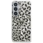 Samsung Galaxy S26 Guess IML Leopárd Mintás Háromszög Tok MagSafe fekete