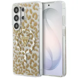   Samsung Galaxy S26 Ultra Guess IML Leopard Print Triangle MagSafe tok barna