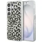 Samsung Galaxy S26 Ultra Guess IML Leopard Print Triangle tok MagSafe fekete