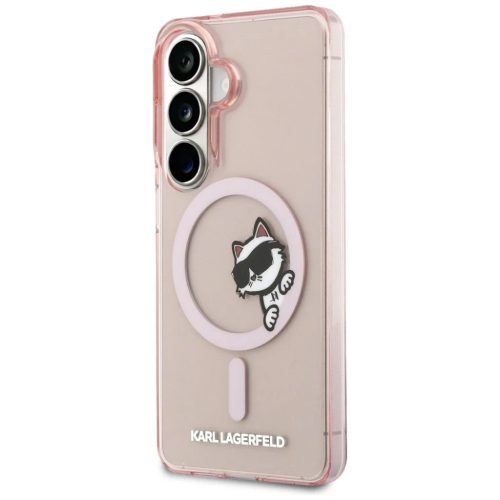 Samsung Galaxy S26 Karl Lagerfeld IML Peekaboo Choupette MagSafe tok rózsaszín