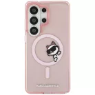 Samsung Galaxy S26 Ultra Karl Lagerfeld IML Peekaboo Choupette MagSafe tok rózsaszín